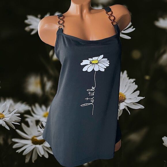 S❤️LD! Let it Be l Tank Top l Daisy l Gold Hardware l XXL - Picture 1 of 8